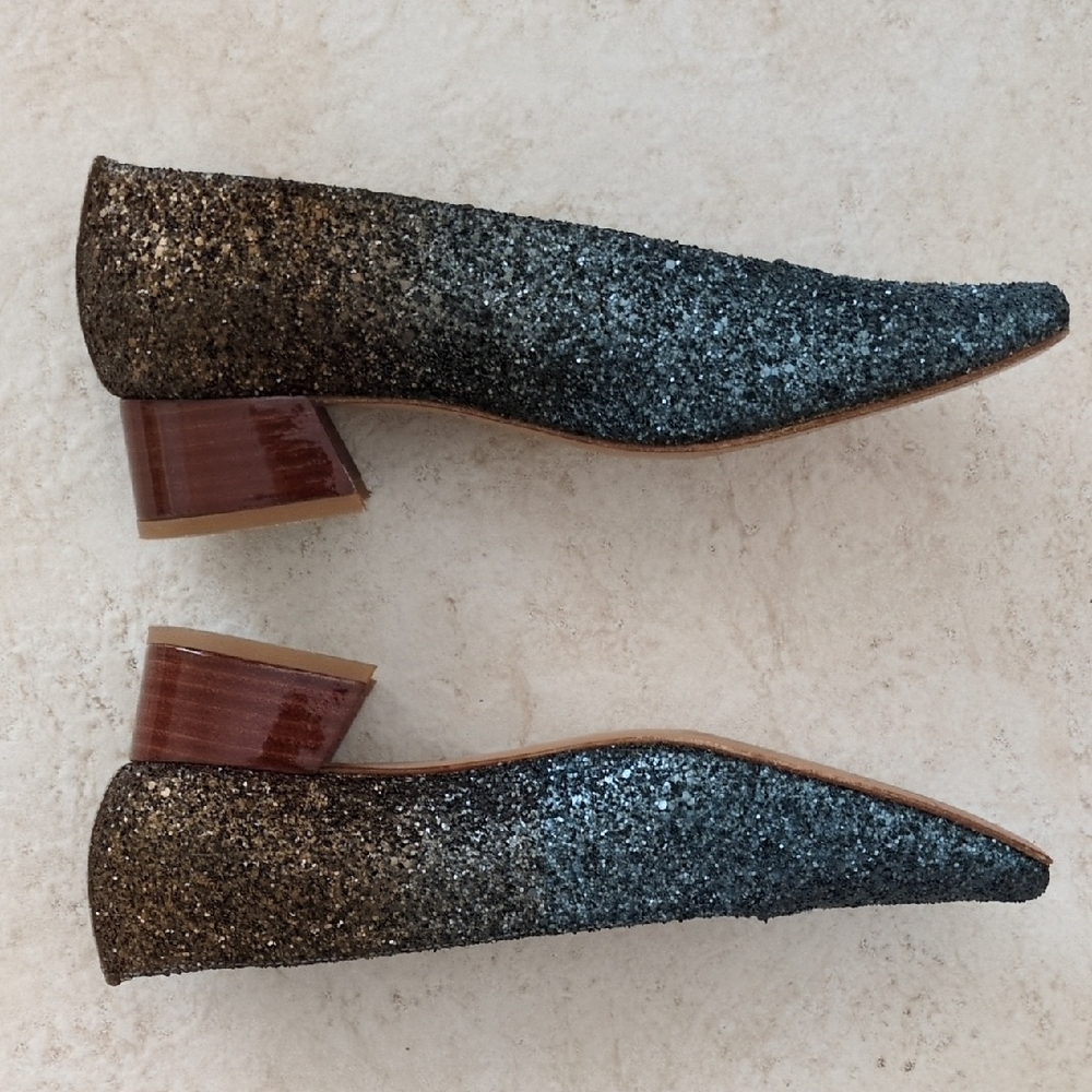Miista London Glitter Block Heel Shoes - - Picture 3 of 7